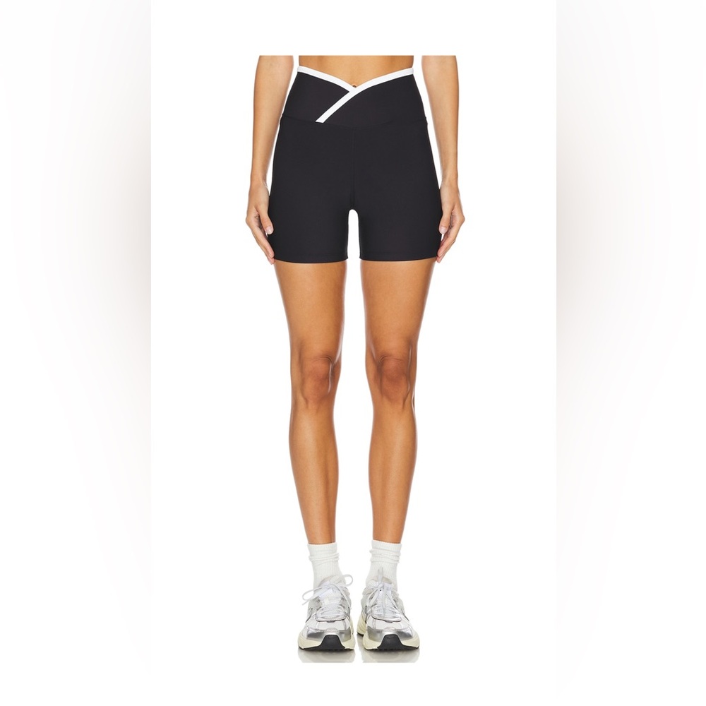 Year of Ours Black and White Women's Bike Shorts
